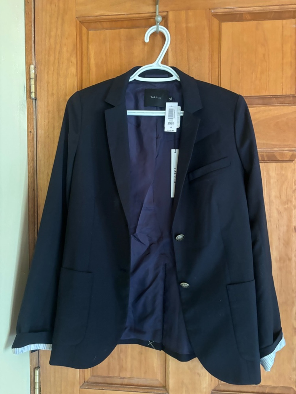 TALULAH Navy Single-Button Tailored Blazer